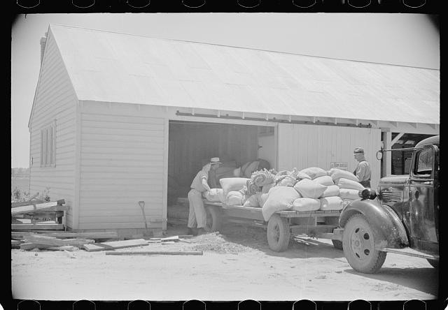 Photo:Wabash Farms Indiana 1930s Loading Supplies into Farm Shed