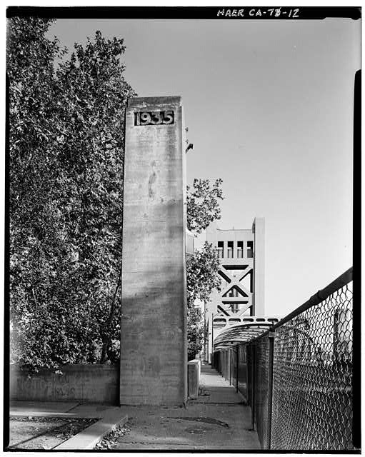 Sacramento River Bridge Sacramento CA 1935 Pylon Sacramento Northern Railway
