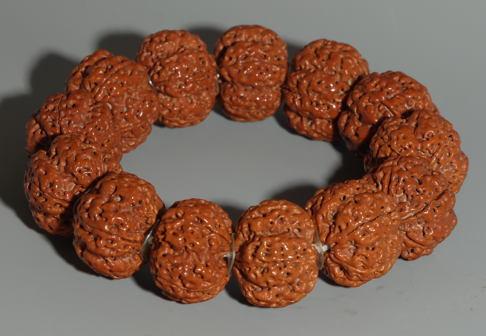 Real Nice Large Tibet Old Buddhist Five Mukhi Rudraksha Mala Bracelet Amulet