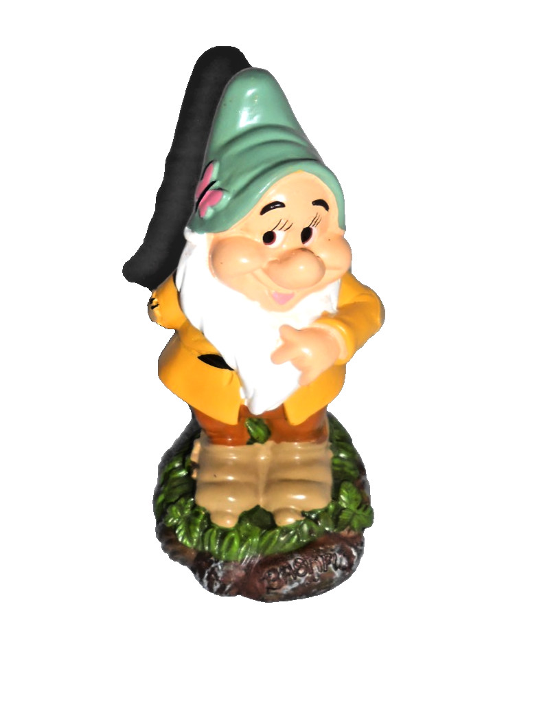 Disney Snow White Dwarf BASHFUL Resin Garden Statue 6 Inches