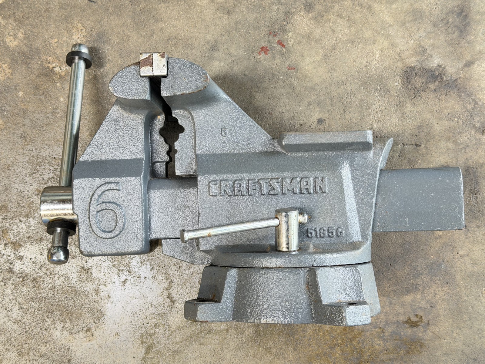 CRAFTSMAN Bench Vise 6” Jaws Swivel Base Model 51856 HEAVY 37-1/2 lb