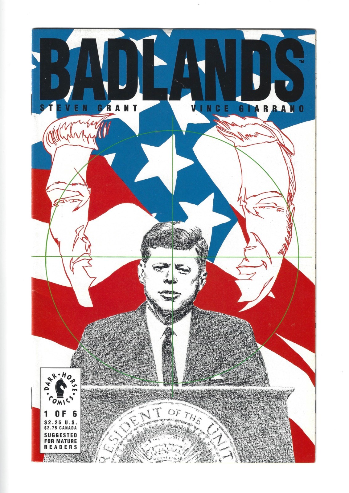 BADLANDS #1-6 Dark Horsse Comics Complete Set 1991 JFK VF