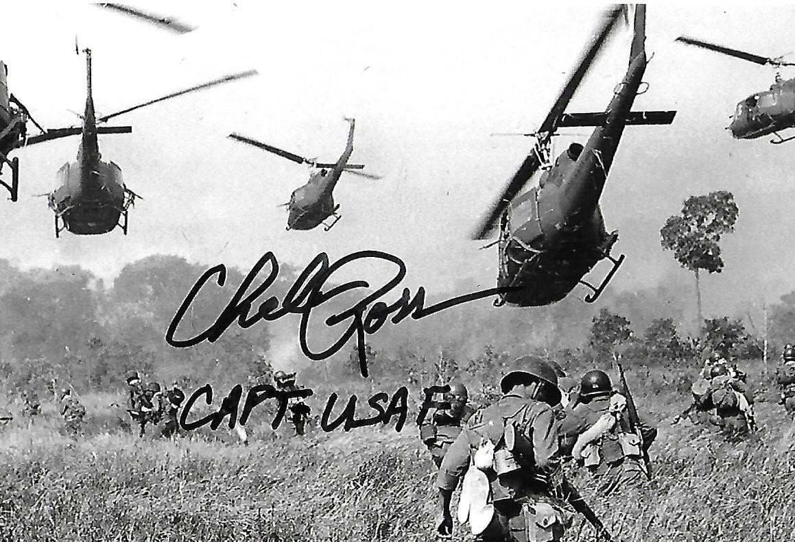 Chelcie Ross signed 4x6 photo Vietnam War Major League Actor COA LOOK