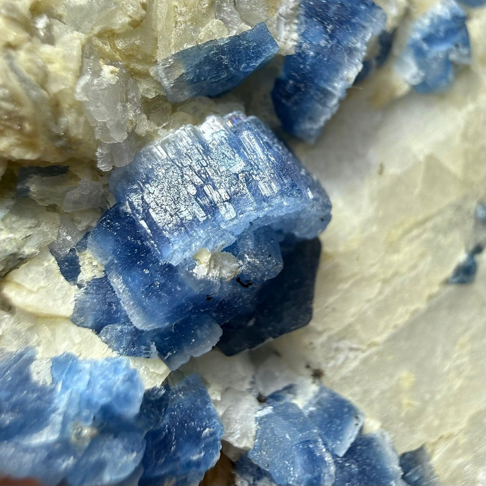 Ultra Rare Blue Alkali Beryl Crystals Cluster On Matrix-Afghanistan- 21 grams