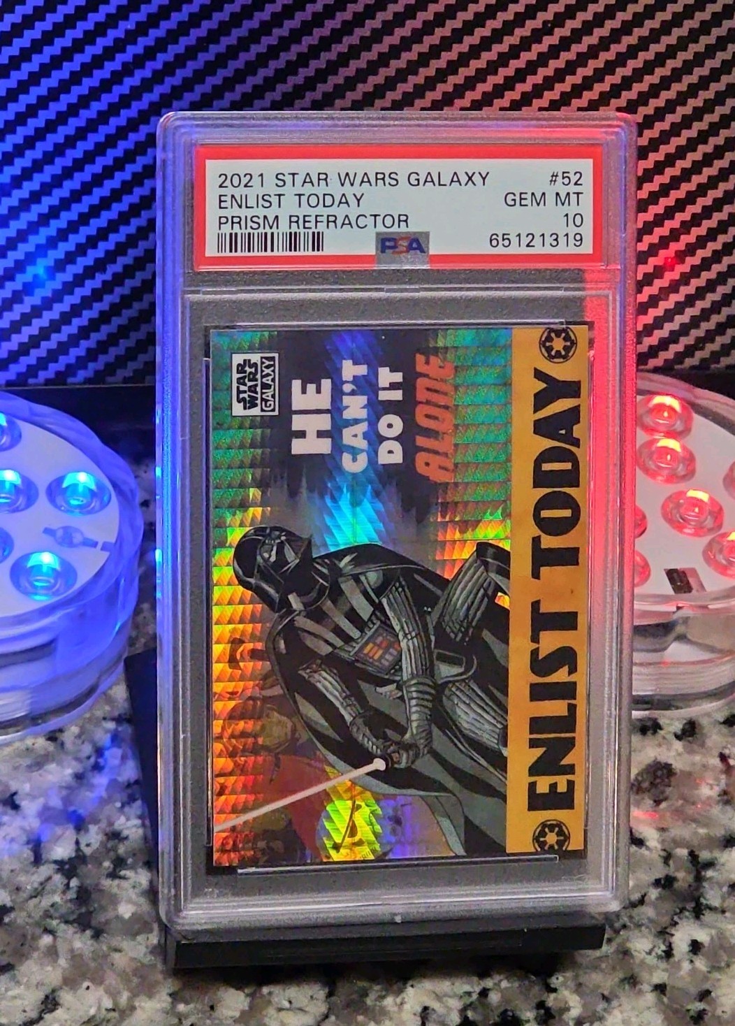 2021 Star Wars Galaxy🔥Prism🔥PSA 10 Enlist Today #52 Vader Propaganda #63/75🔥