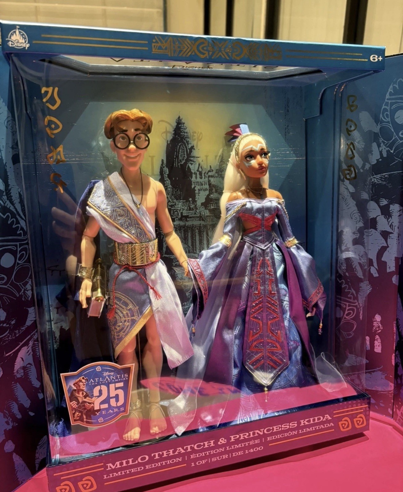 Disney D23 Expo Atlantis Milo And Kida 25th Anniversary Doll Set Limited Edition