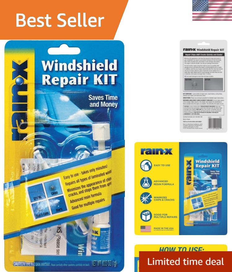 Windshield Repair Kit - Quick and Easy Durable Resin Based Windshield Repair ...
