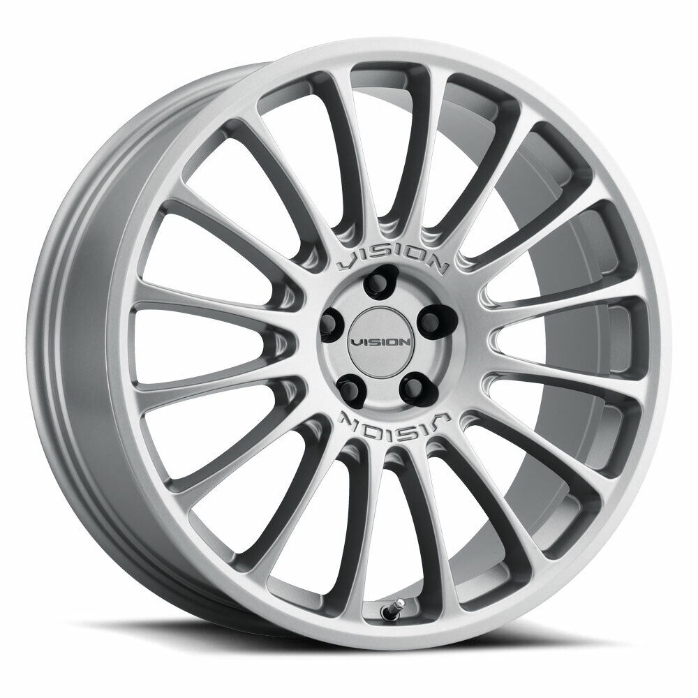 18 inch 18x8 Vision Monaco Graphite wheels rims 5x100 +38