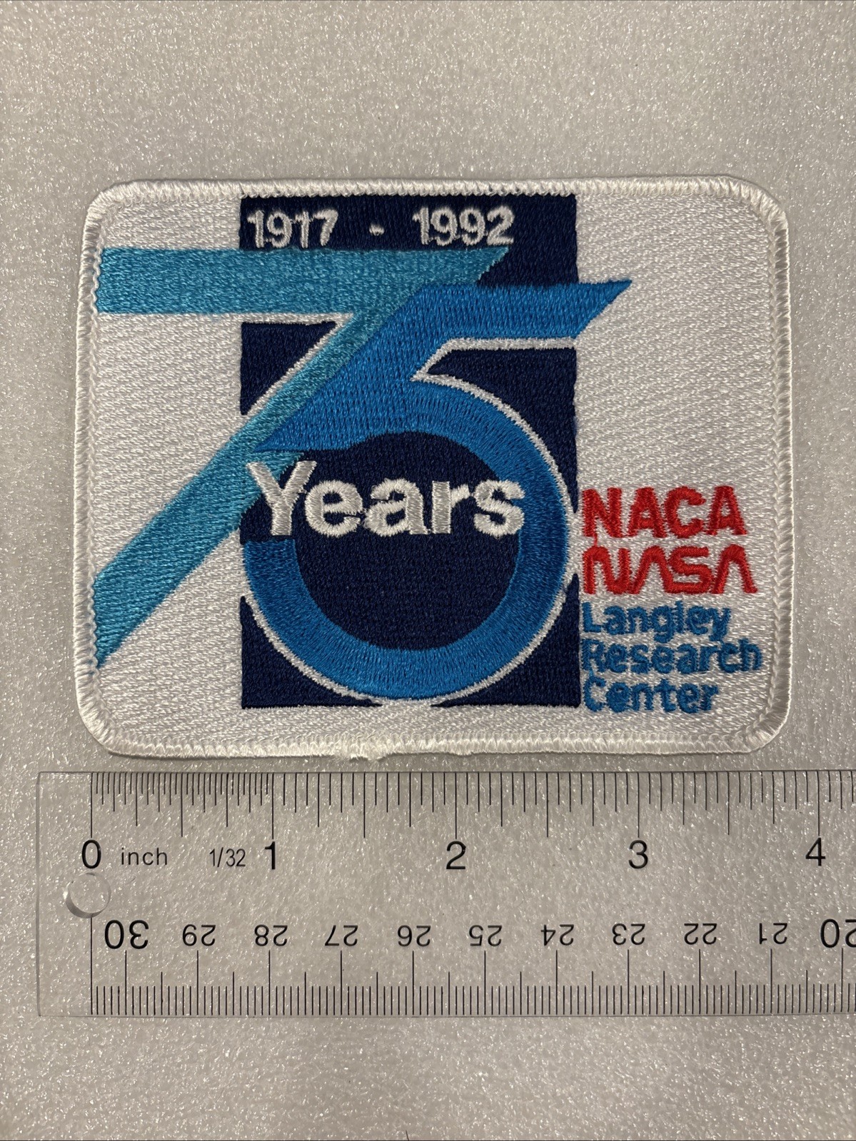 NASA Langley Research Center 75th Anniversary (1917–1992) patch