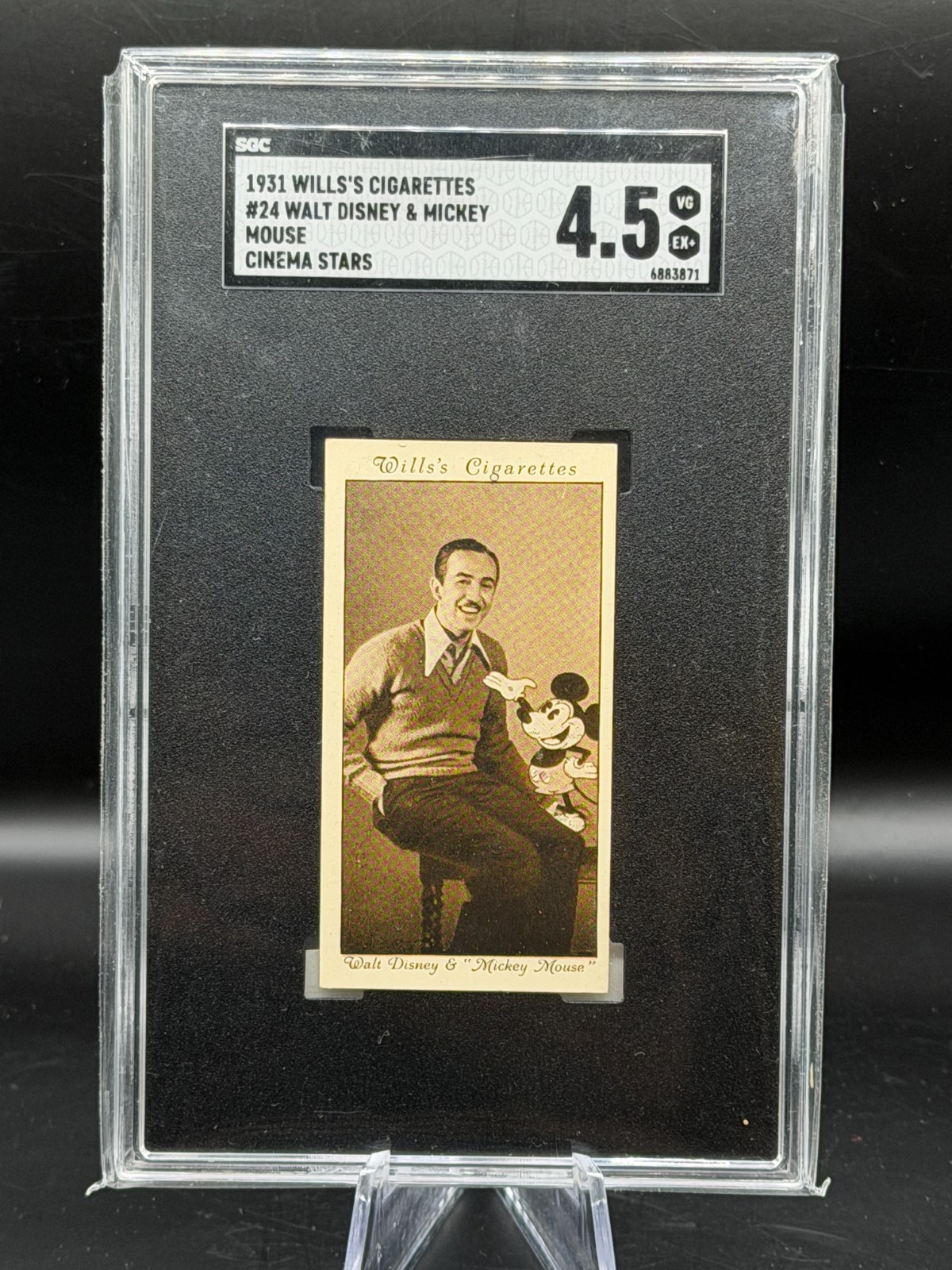 1931 WILL'S CIGARETTES STARS WALT DISNEY & MICKEY MOUSE SGC 4.5  RC