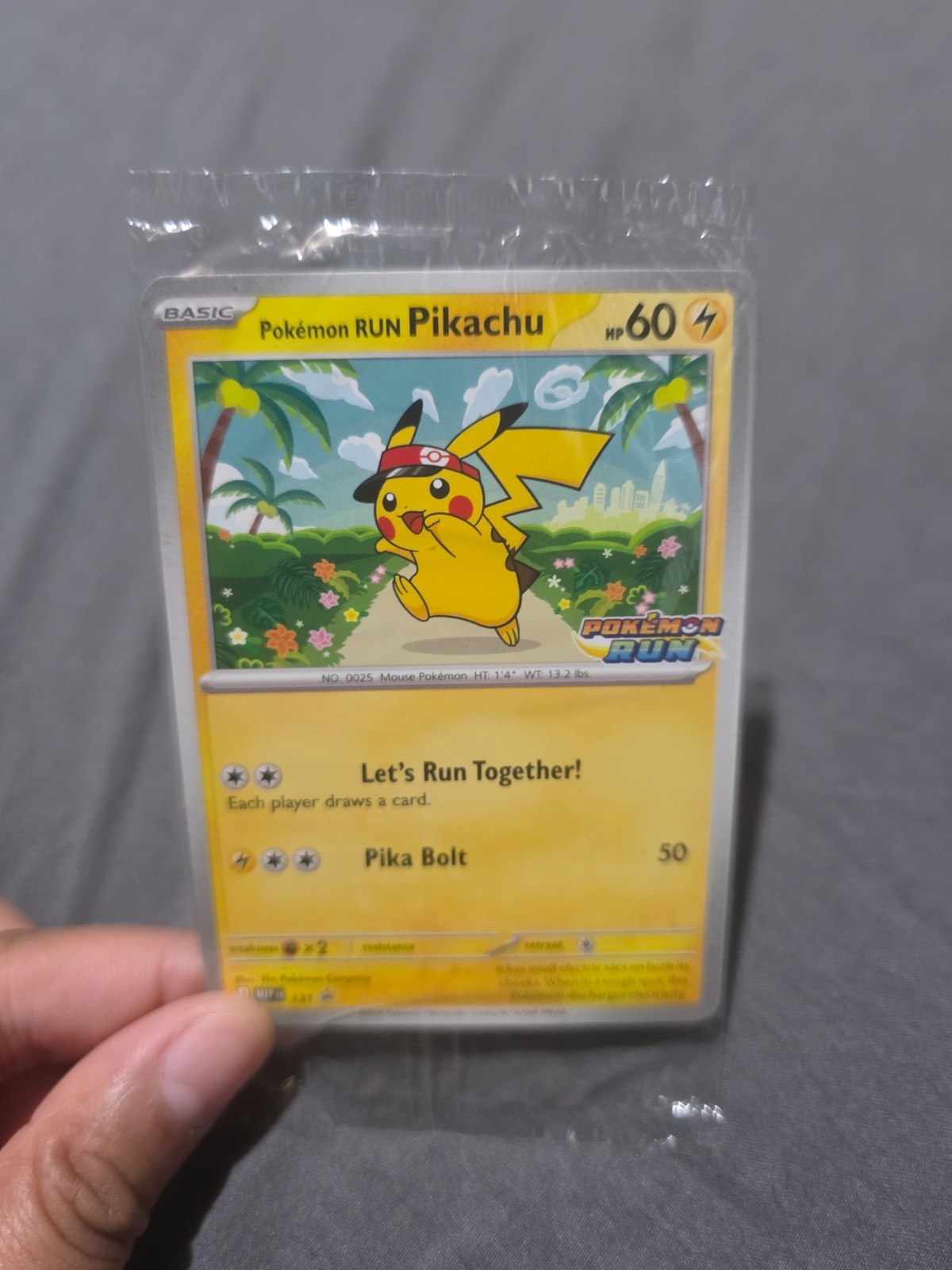 Pokemon Run 30 Pikachu Promo Card MEP 131 Stamped Asia Exclusive 30th Anniv Mint