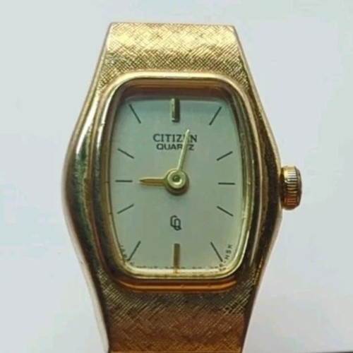 Vintage Citizen Analog Quartz Women Watch Gold Tone New Battery - Working