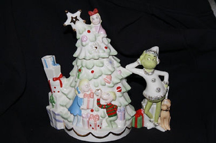 LENOX - Dr Seuss - A GRINCHY CHRISTMAS TEAPOT Porcelain w/24-Karat Gold acc- New
