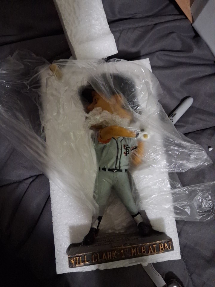 SF Giants Will Clark SGA Bobblehead  1st At Bat NIB With Ticket Stub. + Bonus