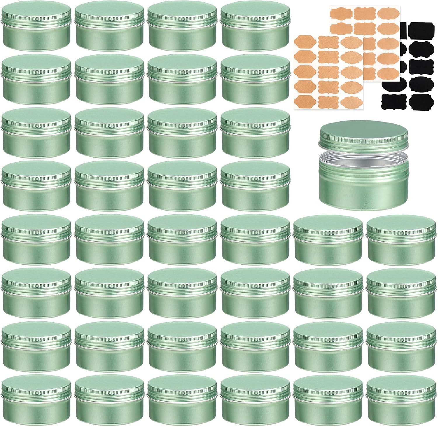 3 Oz Tin 20 Pack Aluminum Metal Tin round Salve Tins 3Oz Tins with Screw