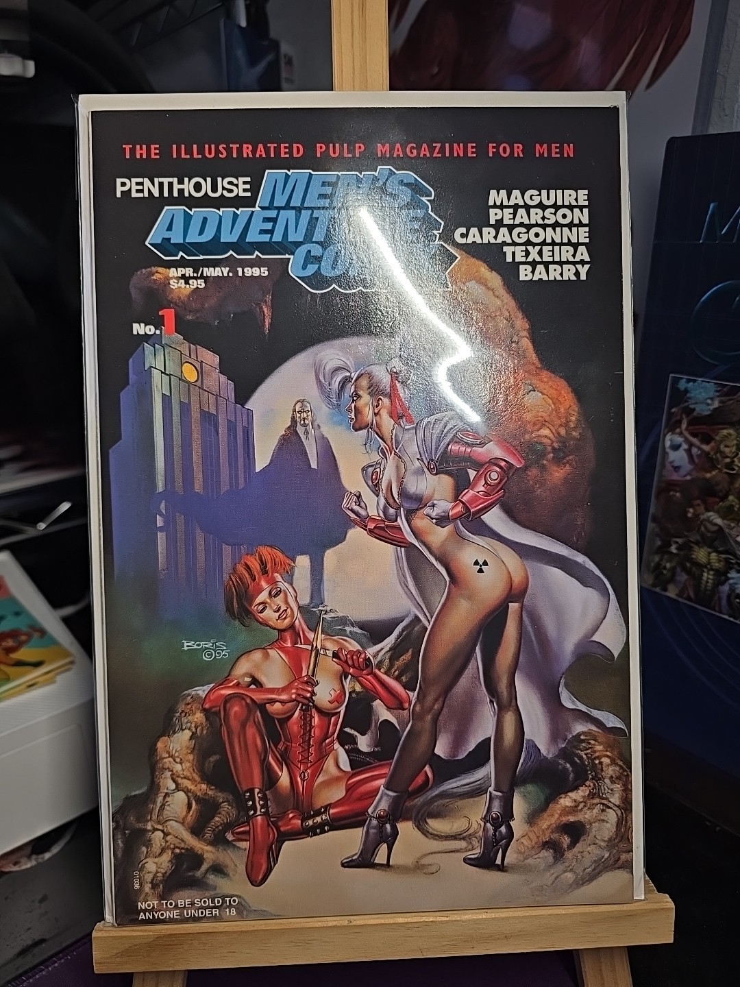 PENTHOUSE MEN'S ADVENTURE COMIX 1 COVER BORIS VALLEJO 1995 JASON PEARSON .