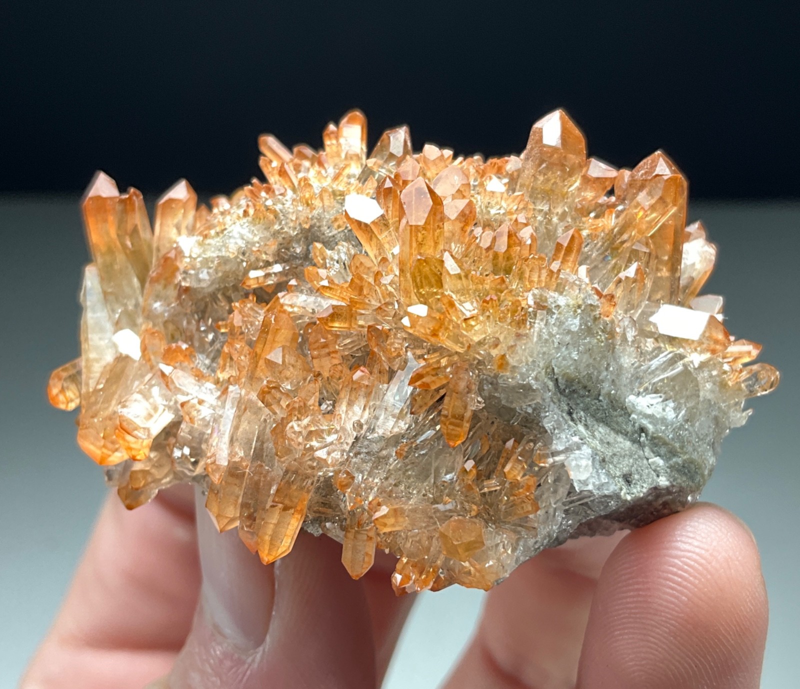 SUPERB QUARTZ WITH HEMATITE INCLUSIONS FROM SMEDJEBACKEN, SWEDEN