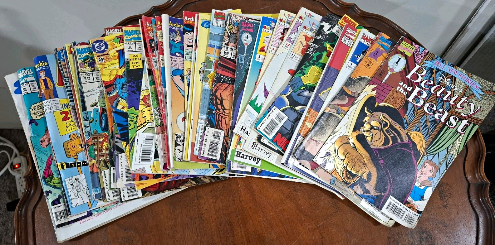 Vintage 1990s Comic Book Lot of 36 Batman Wonder Women Disney Archie Cap America