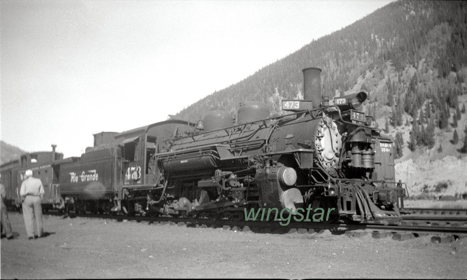 1953 Denver & Rio Grande Western D&RGW 473 Train RR NG Old Original  Negatives