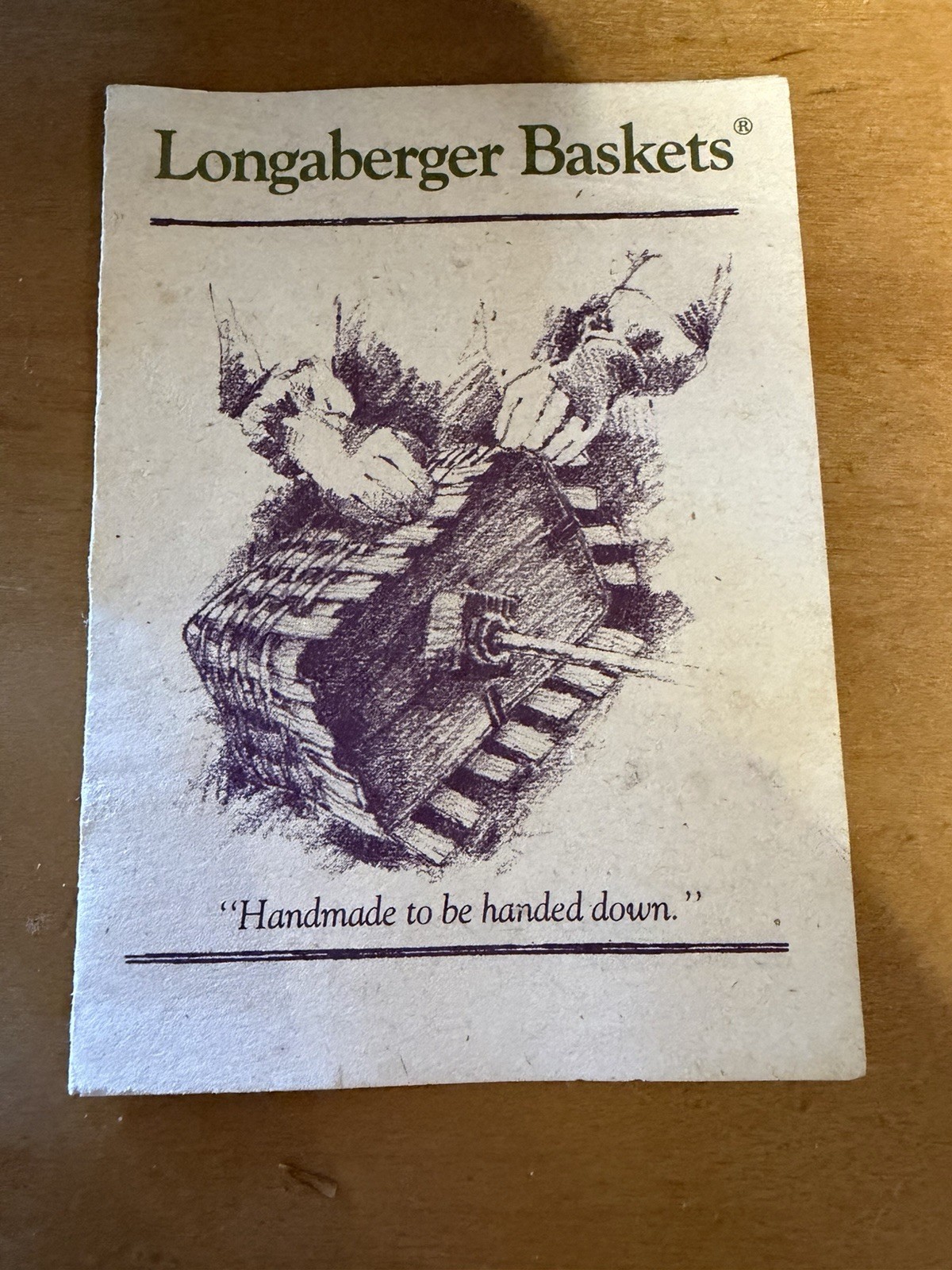 Longaberger 1992 Large Gathering Basket Double Swing Handles Signed Dresden OH