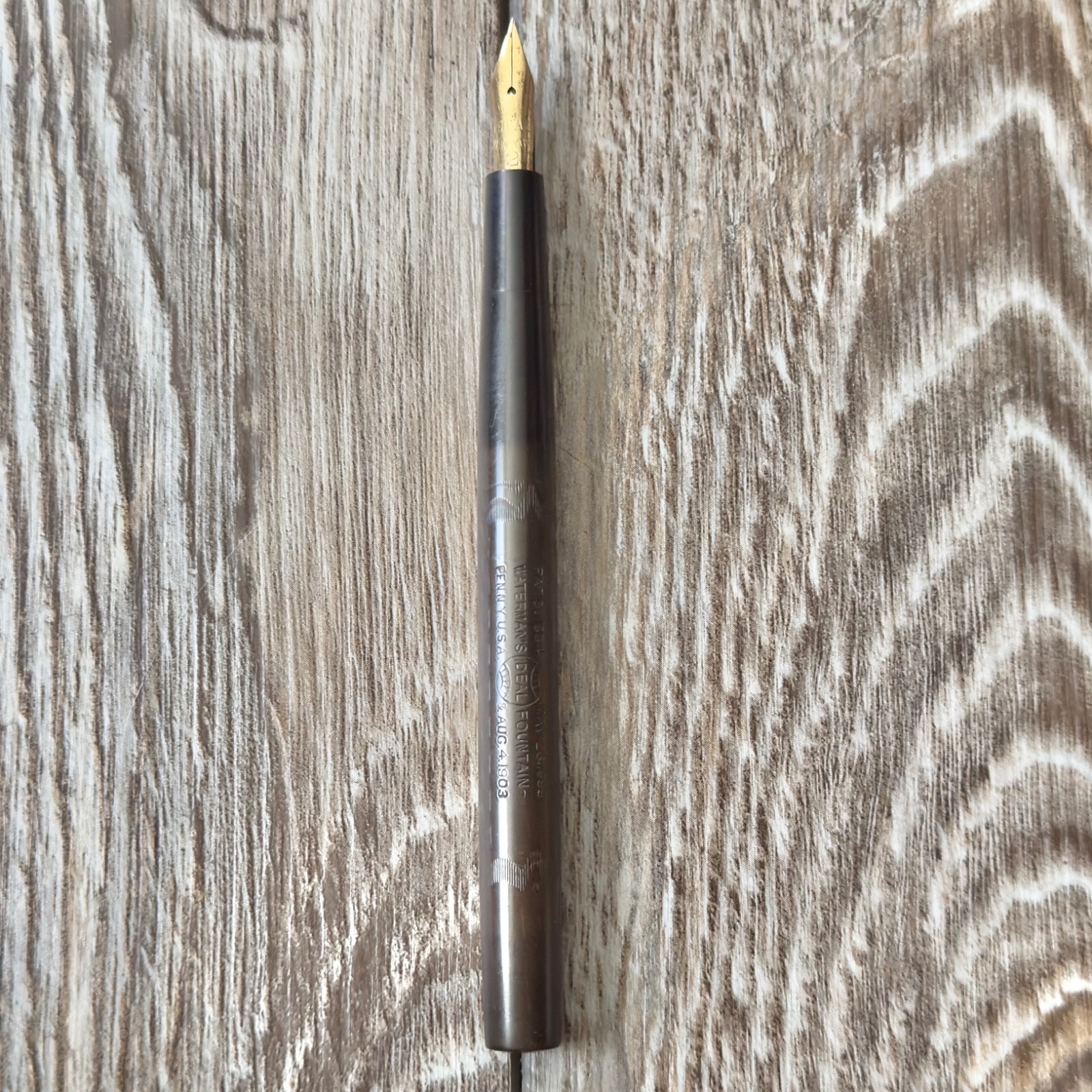 Vtg Antique Waterman Ideal No 12 Fountain Pen 1903 w/Gold Ideal New York Nib