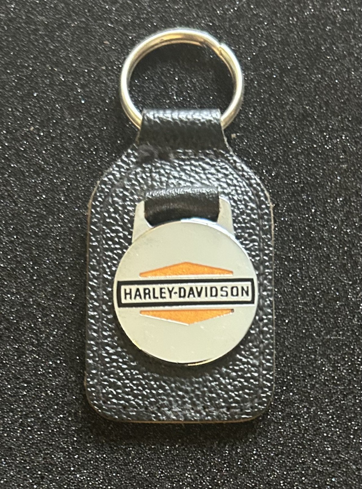 Vintage Harley Davidson Leather Keychain Manhattan Windsor England Late 70's/80s
