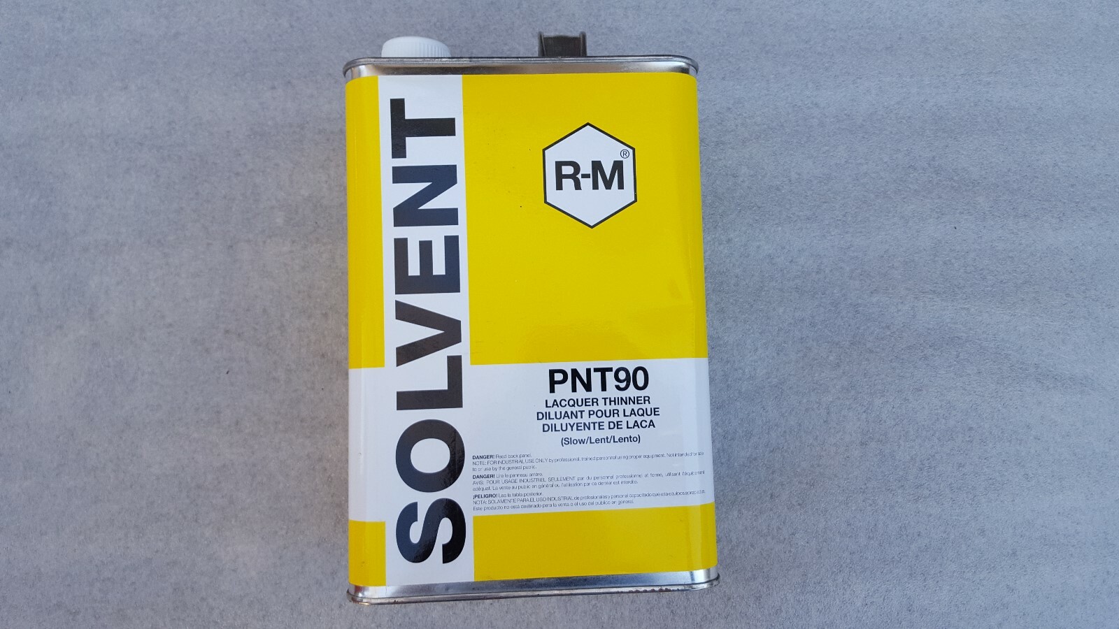 Vintage R-M PNT90 Slow Acrylic Lacquer Thinner Empty Gallon Can