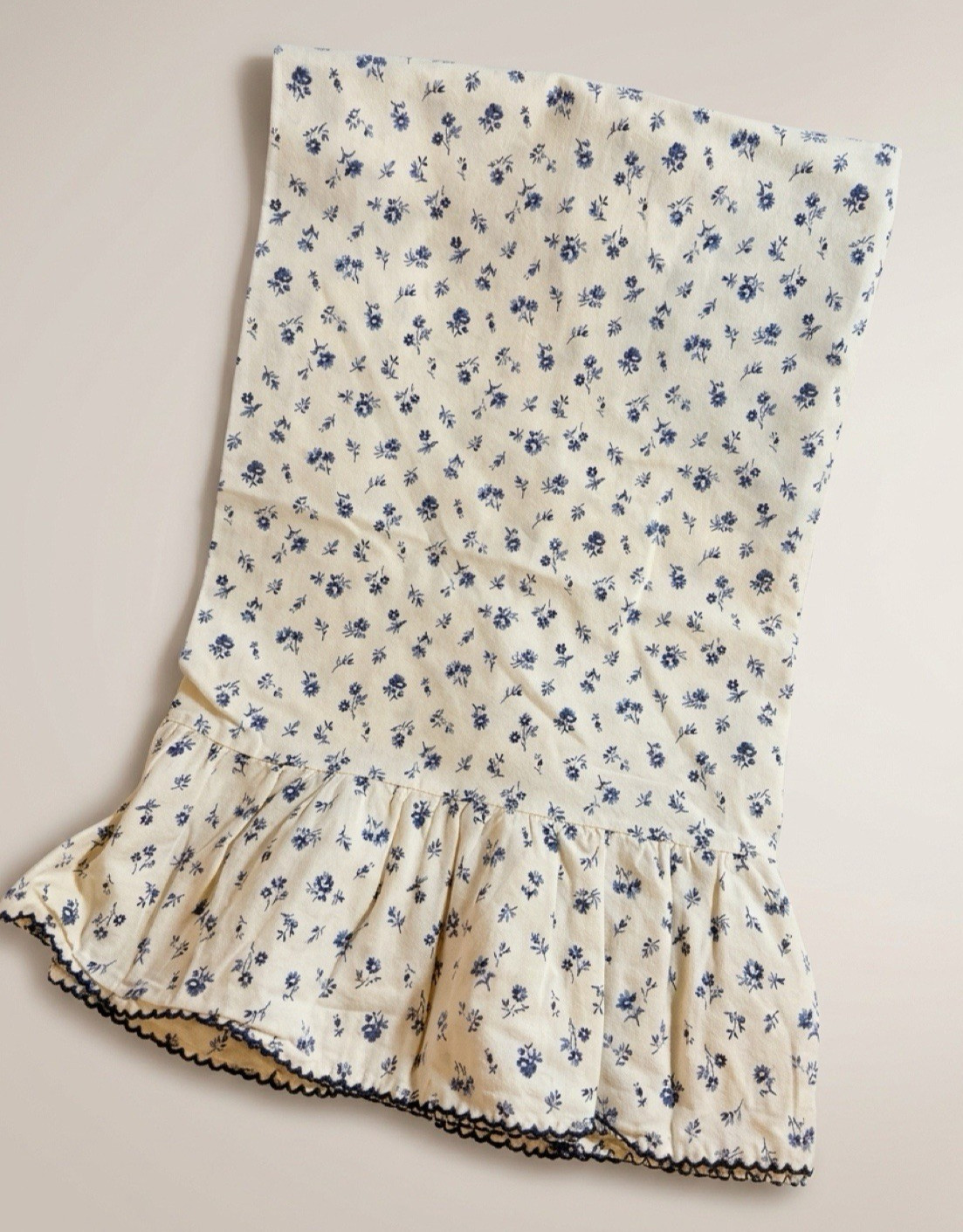 Vtg Ralph Lauren Standard Pillowcase Cottagecore Blue Floral Americana Calico