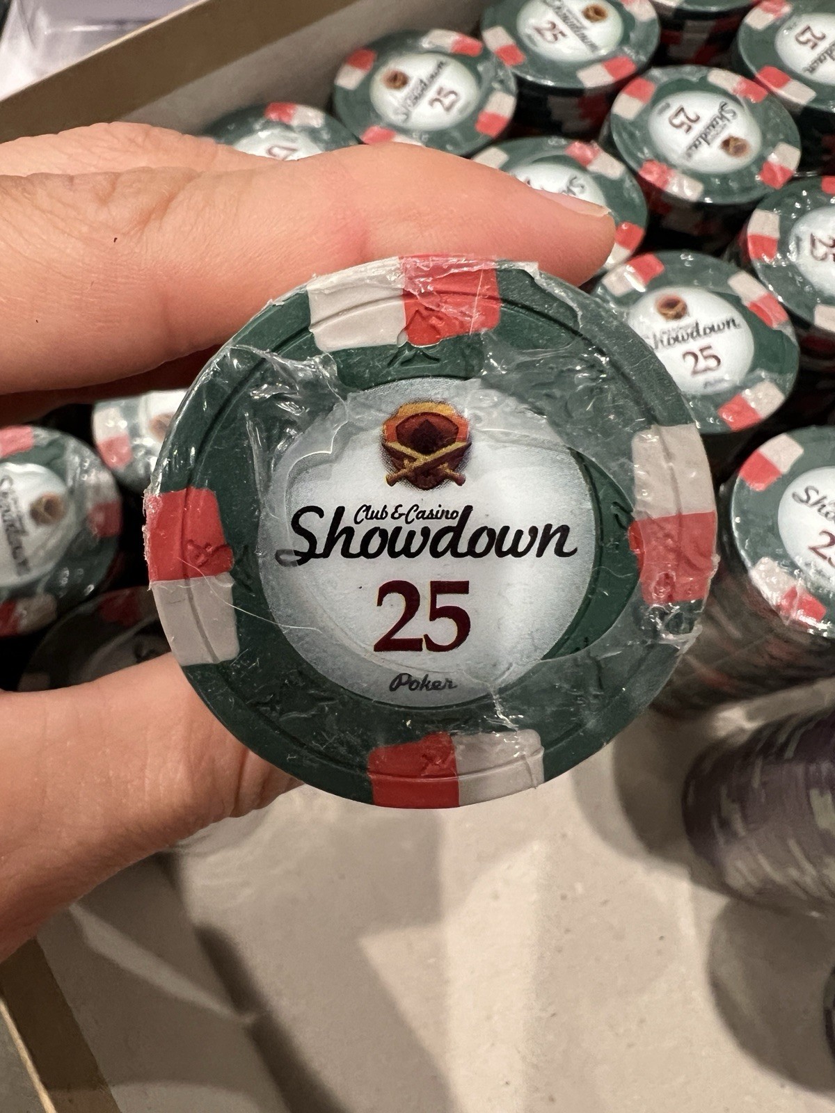 Showdown Poker Chips Roll Of 25 Chips ($25 Chips)