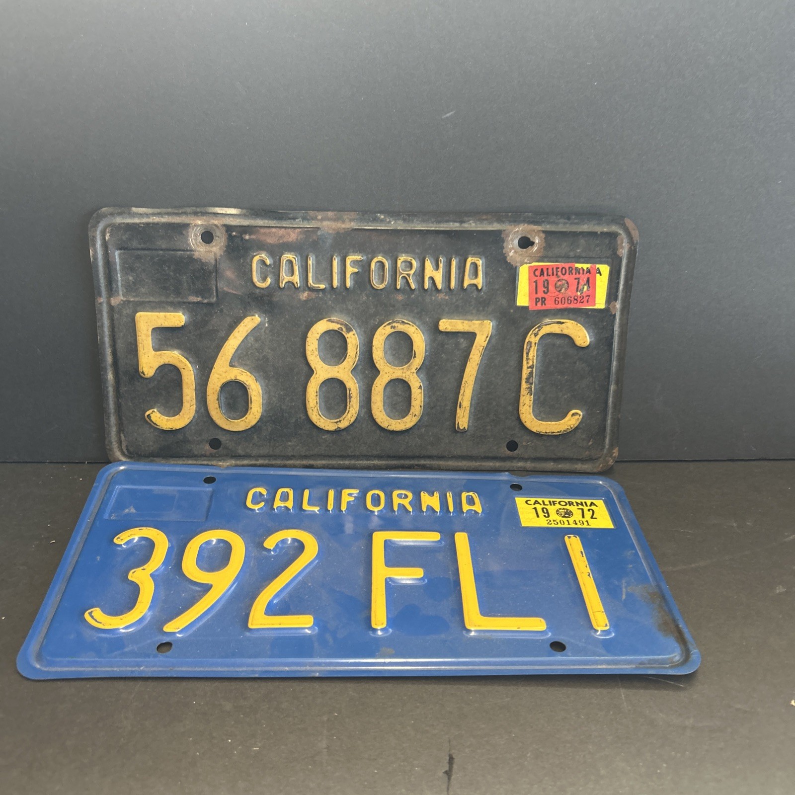 Original 1964 1965 1972  California License Plates For Collectibles And Souvenir