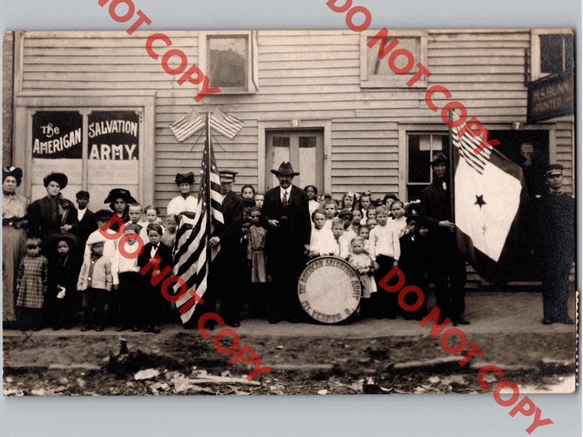 WOW c1911 American Salvation Army INTEGRATED Band Mt Vernon Ohio OH RPPC Photo