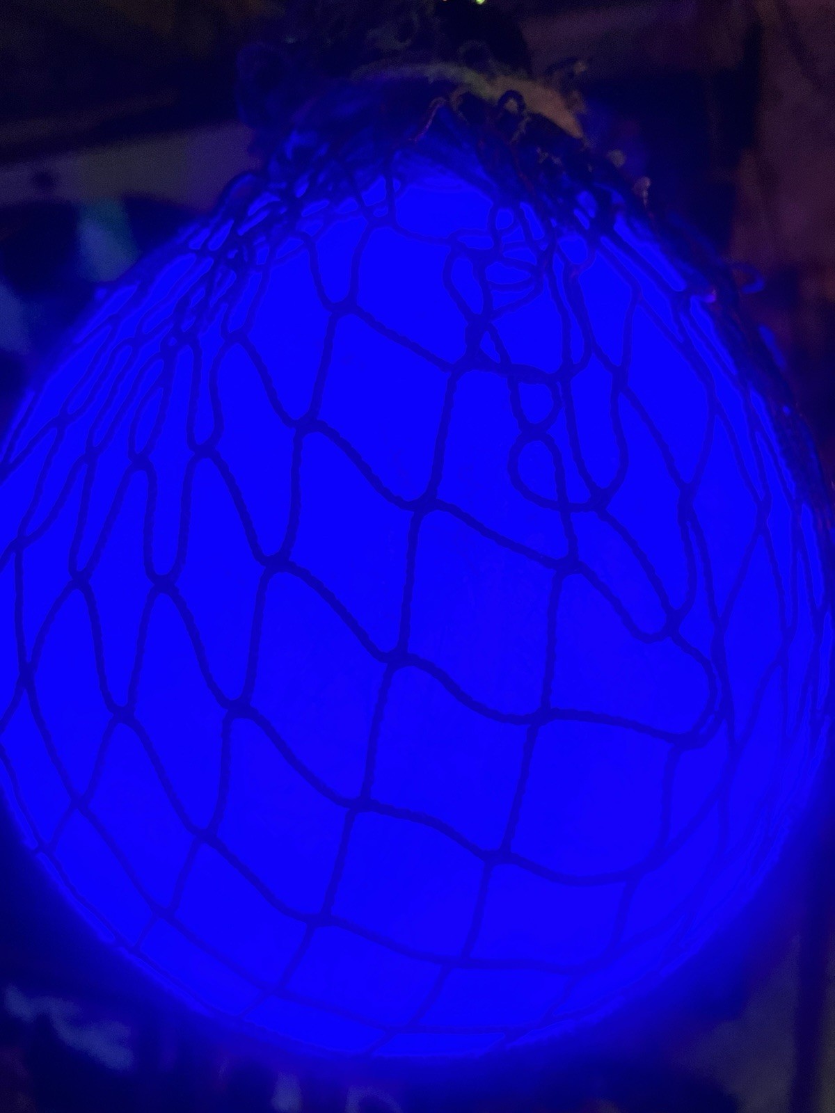 NEW Fiberglass Float Lamp W/blueLed Bulb Smokin Tikis Oceanic
