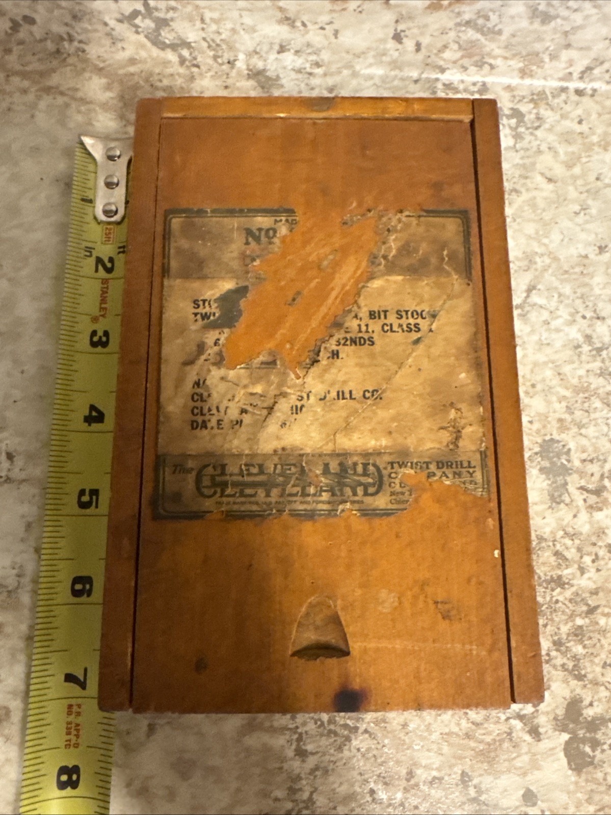 Vintage Antique Cleveland Twist Drill Bit Set In Wooden Box