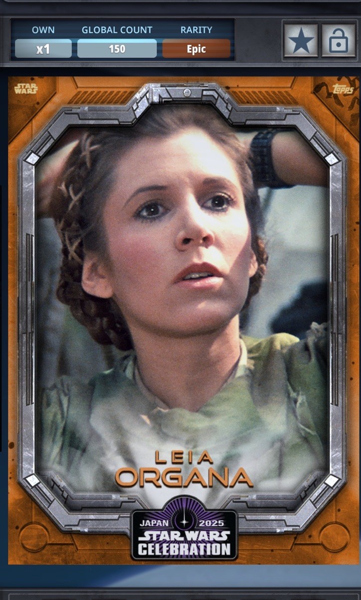 Topps Star Wars Card Trader Leia Series 1 - Chrome Orange | Epic (150cc) Japan