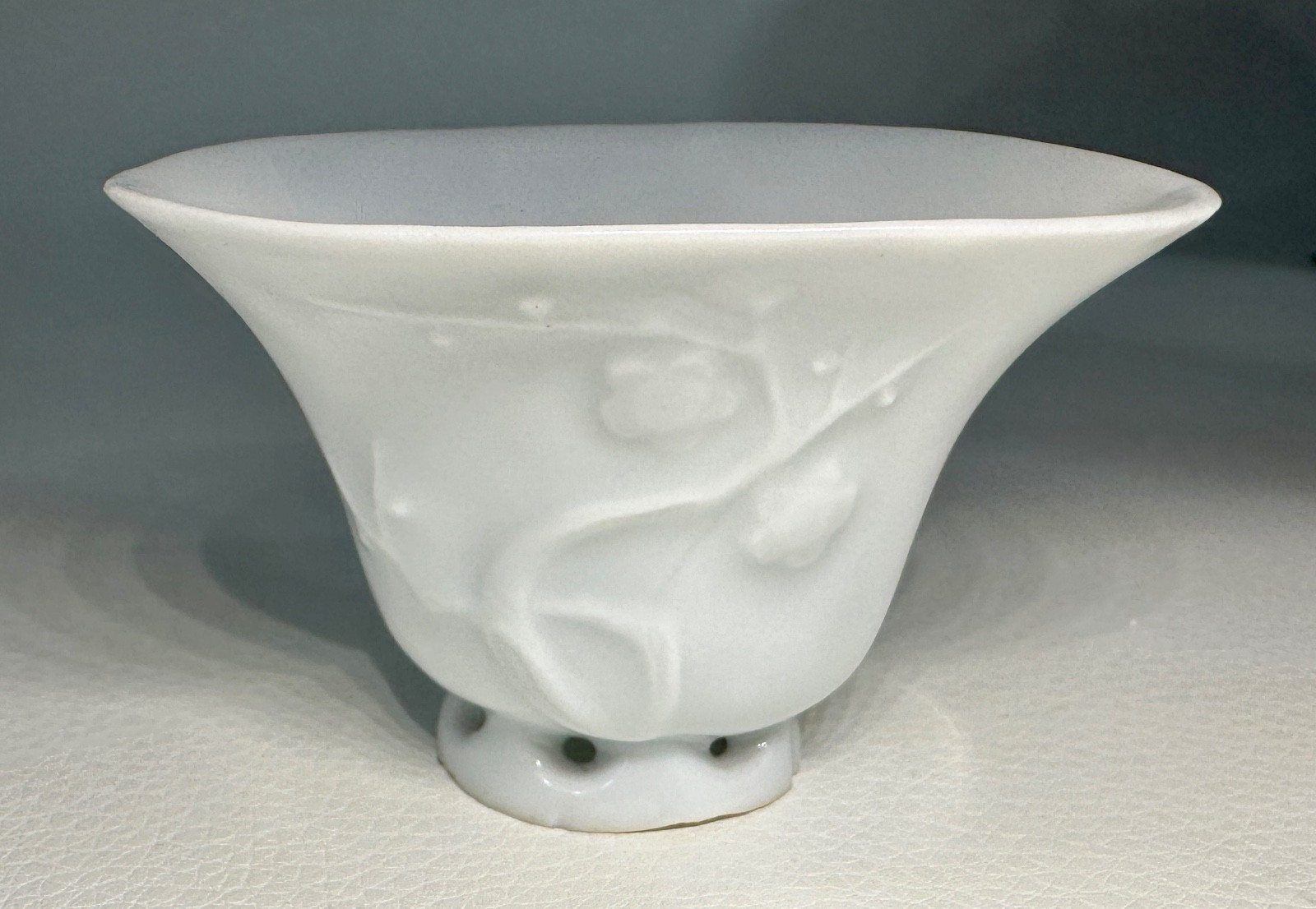Fine Old Antique Chinese Blanc De Chine Libation Cup Porcelain 18th Century?
