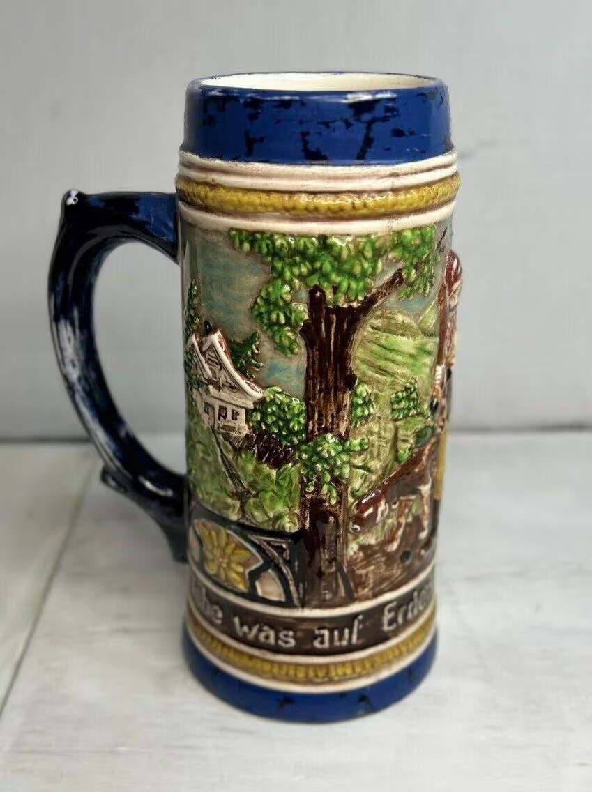 Vintage Holland Mold Stoneware Beer Stein - 8