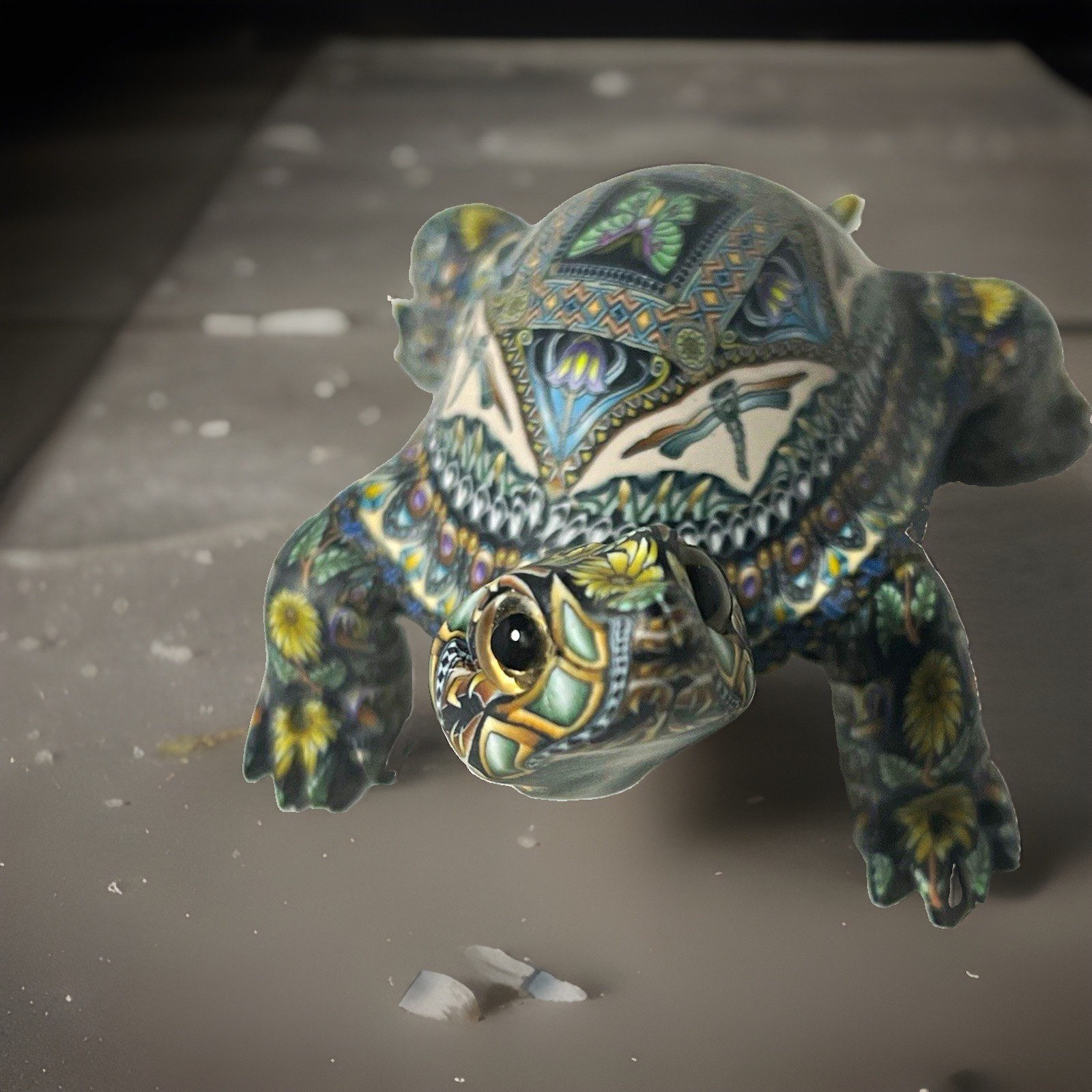 Jon Stuart Anderson JSA Fimo Creations Turtle 2008 Signed Polymer Clay Handmade