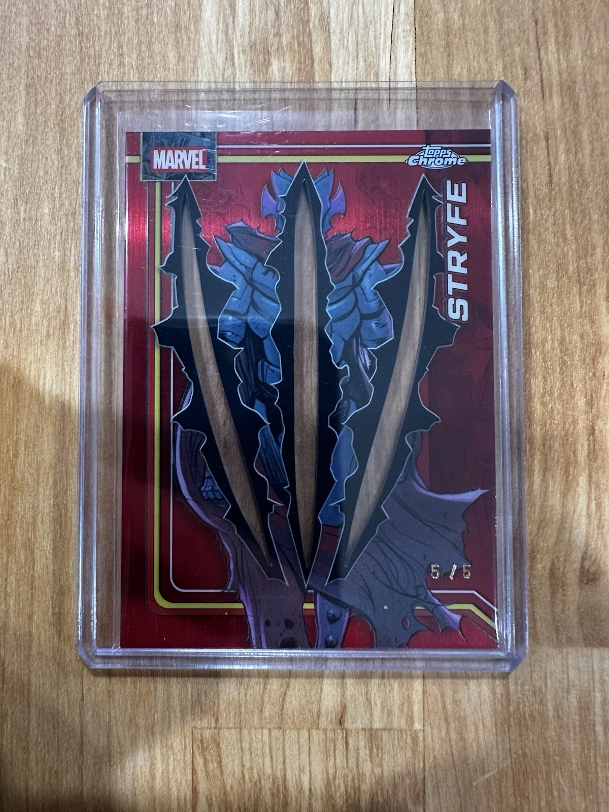 2026 Topps Chrome Marvel Comics Stryfe Clawed Red Refractor 5/5 SSP Alpha