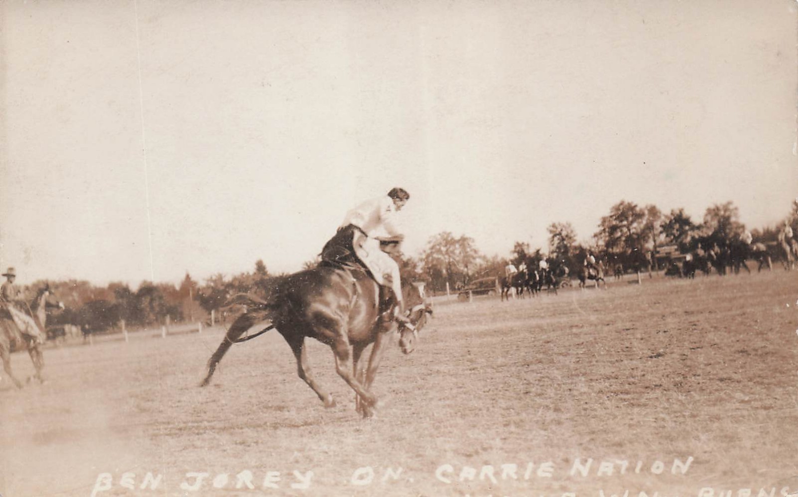 RPPC Walla Walla Frontier Days Rodeo Carrie Nation Horse Photo Postcard 4A
