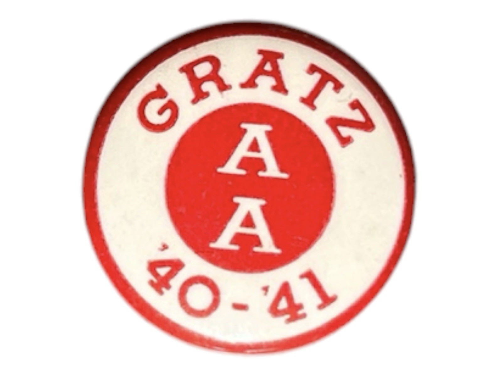 Vintage 1940 1941 Simon Gratz High School Athletic Association Pinback Button