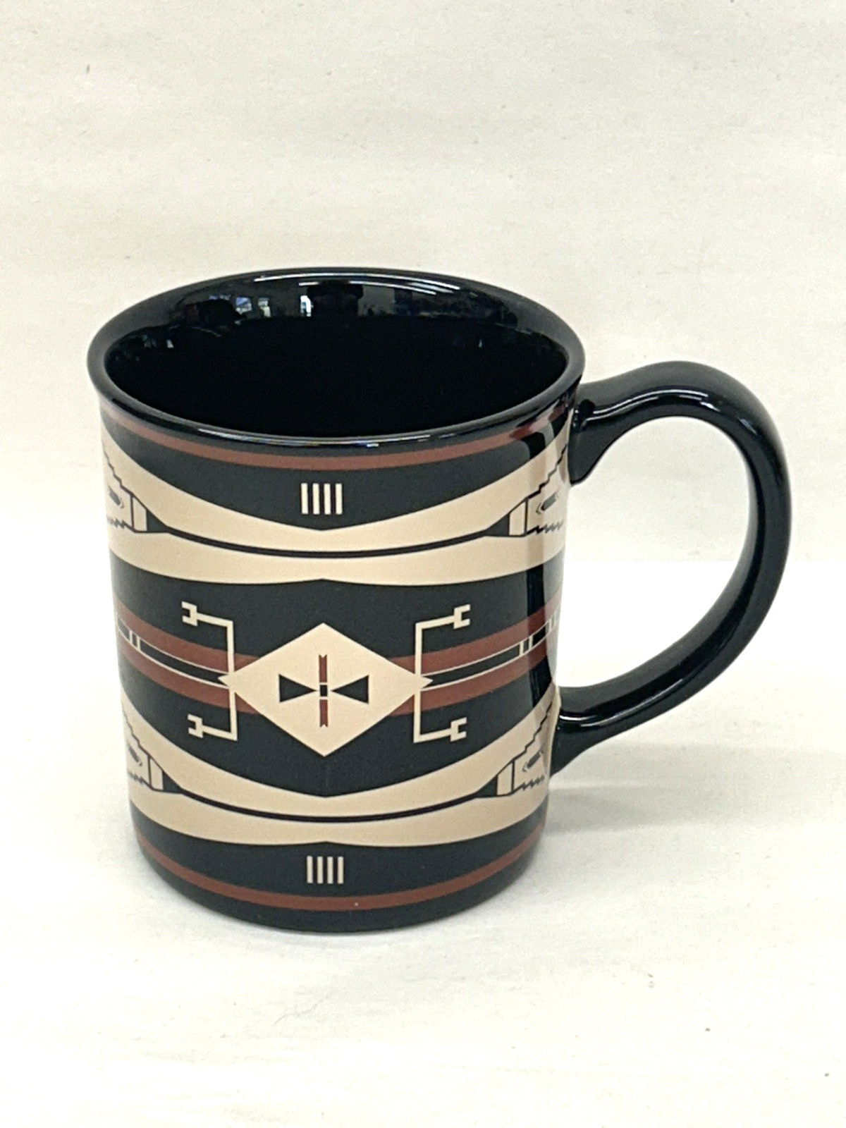 Pendleton American Indian College Fund Mug Cup Black Tribal Blanket Print