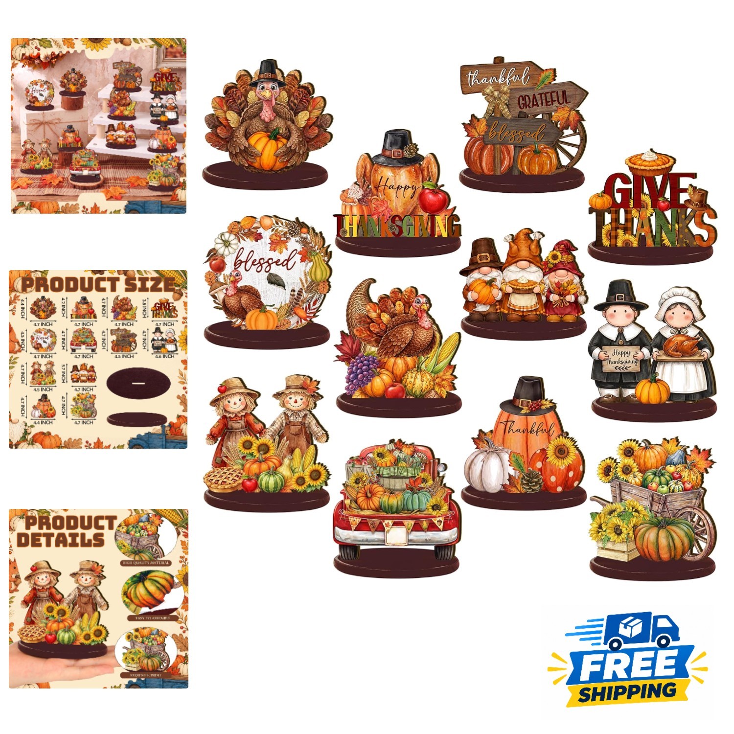 12 Stunning Thanksgiving Wooden Decor Pieces for Festive Table Displays