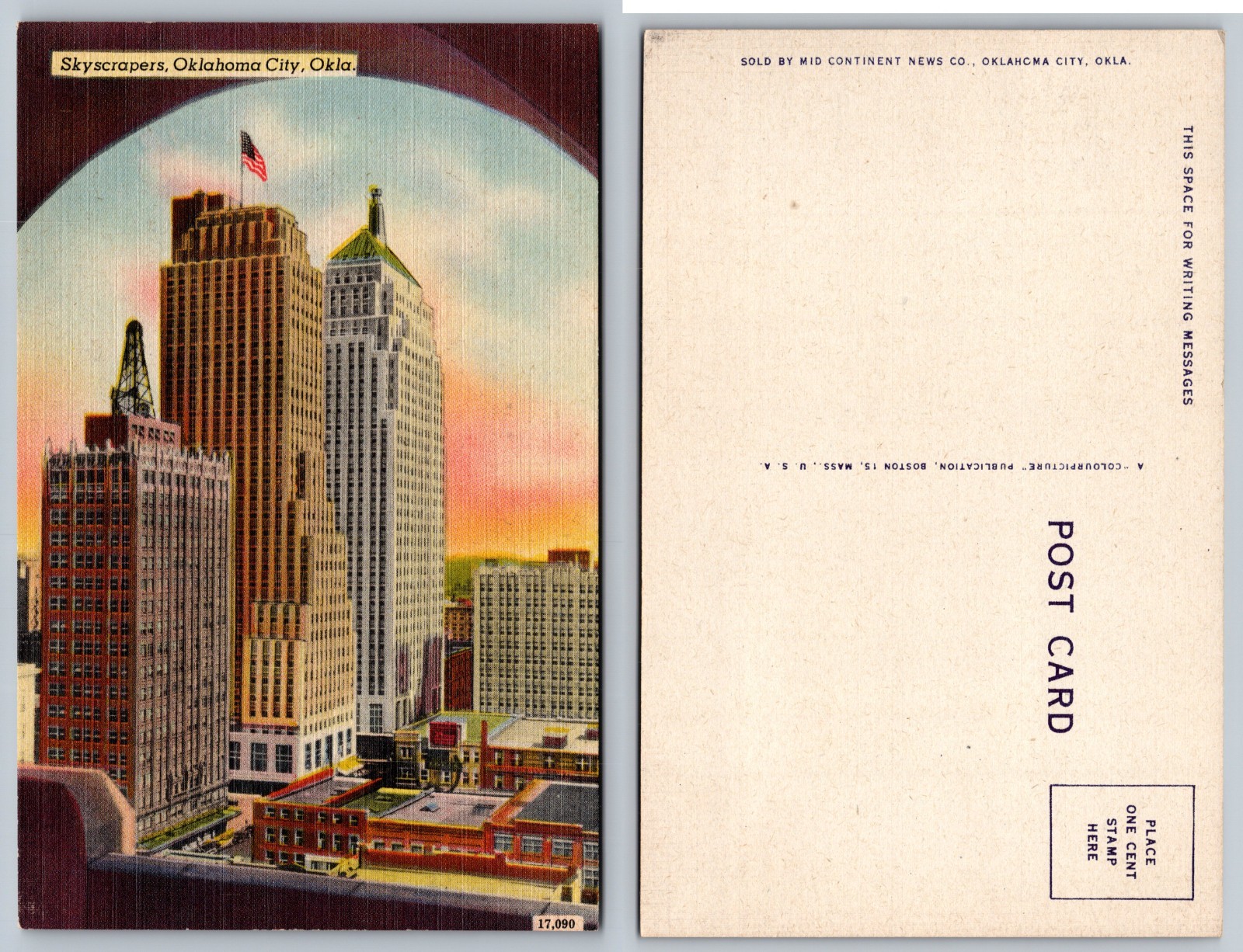 Skyscrapers Oklahoma City Oklahoma Postcard