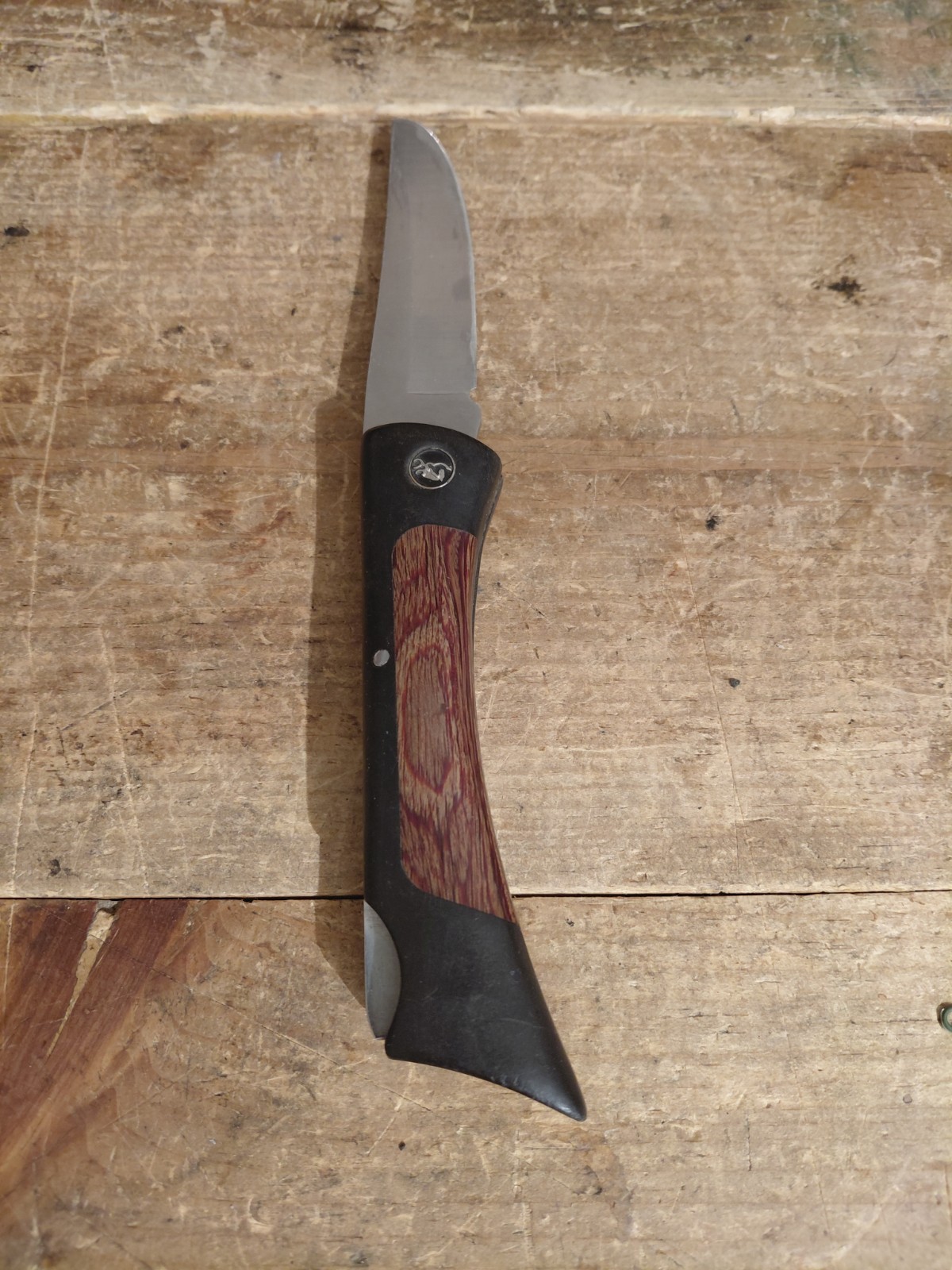 Browning Pocket Knife 810 Lockback Wood Handle Japan