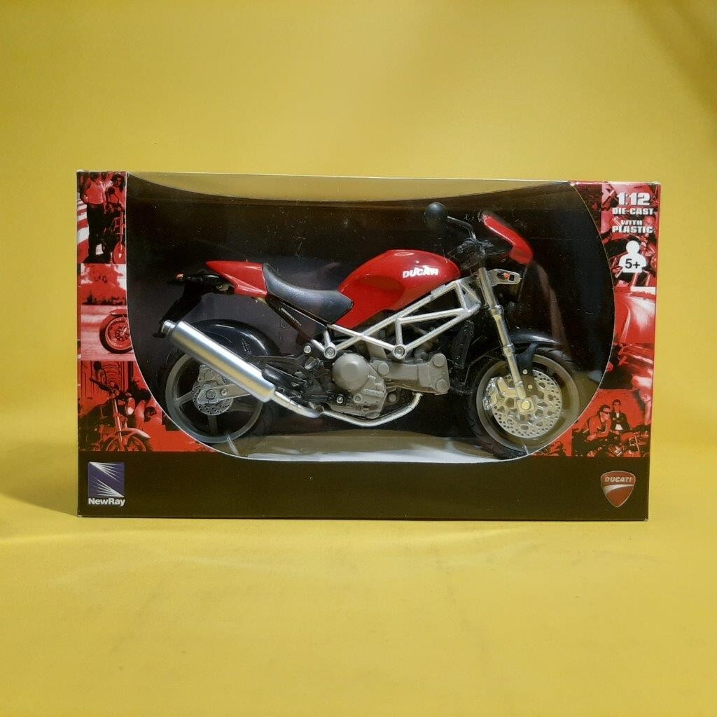DUCATI MONSTER S4 NewRay Die-Cast Model Bike,  1/12 Scale