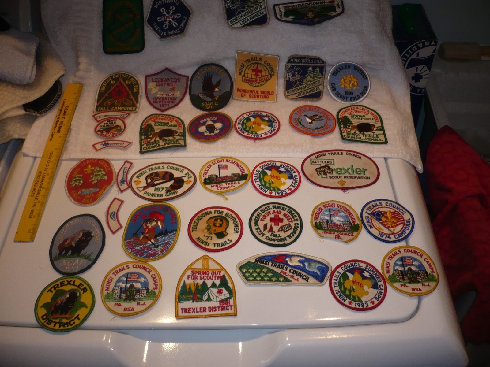 Vintage 1960\'s 1970\'s 1980\'s  Boy Scouts Mixed Lot Minsi Trails  camp trexler