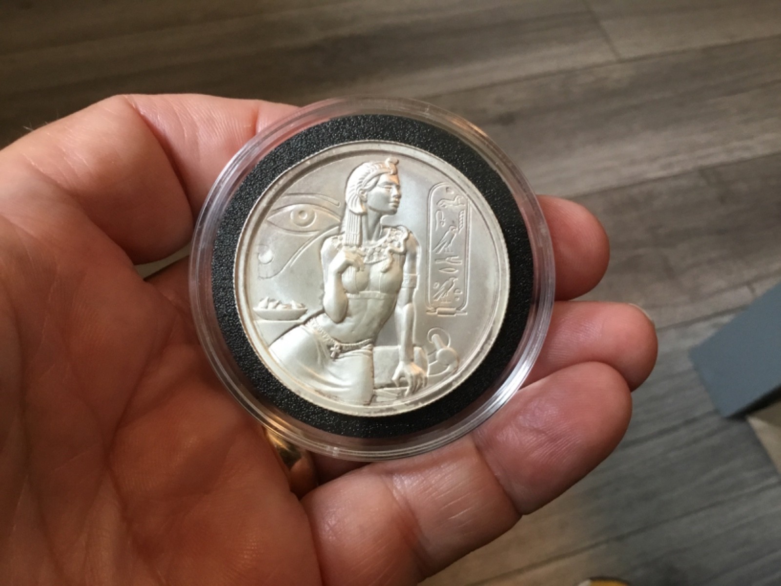 2015-Elemetal Mint Egyptian Gods Series Cleopatra 2 oz .999 Fine Silver Round