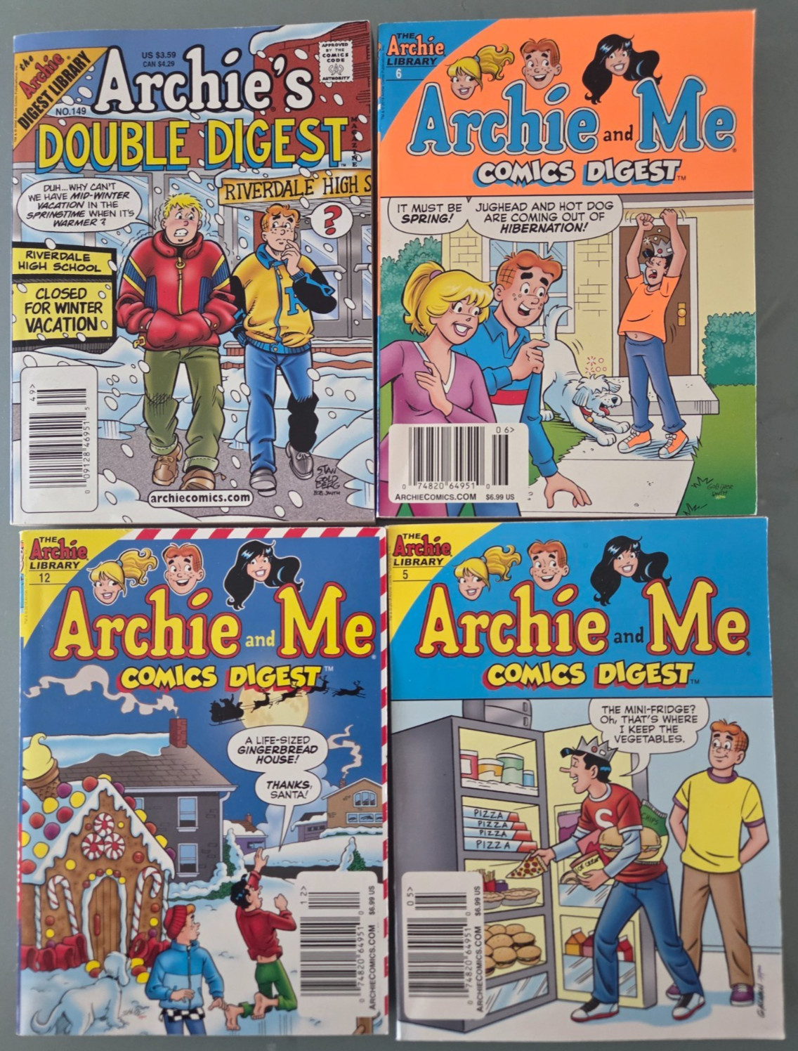 ARCHIE'S DOUBLE DIGEST & JUMBO BOOKS SET OF 8 COMICS MAGAZINE BETTY & VERONICA