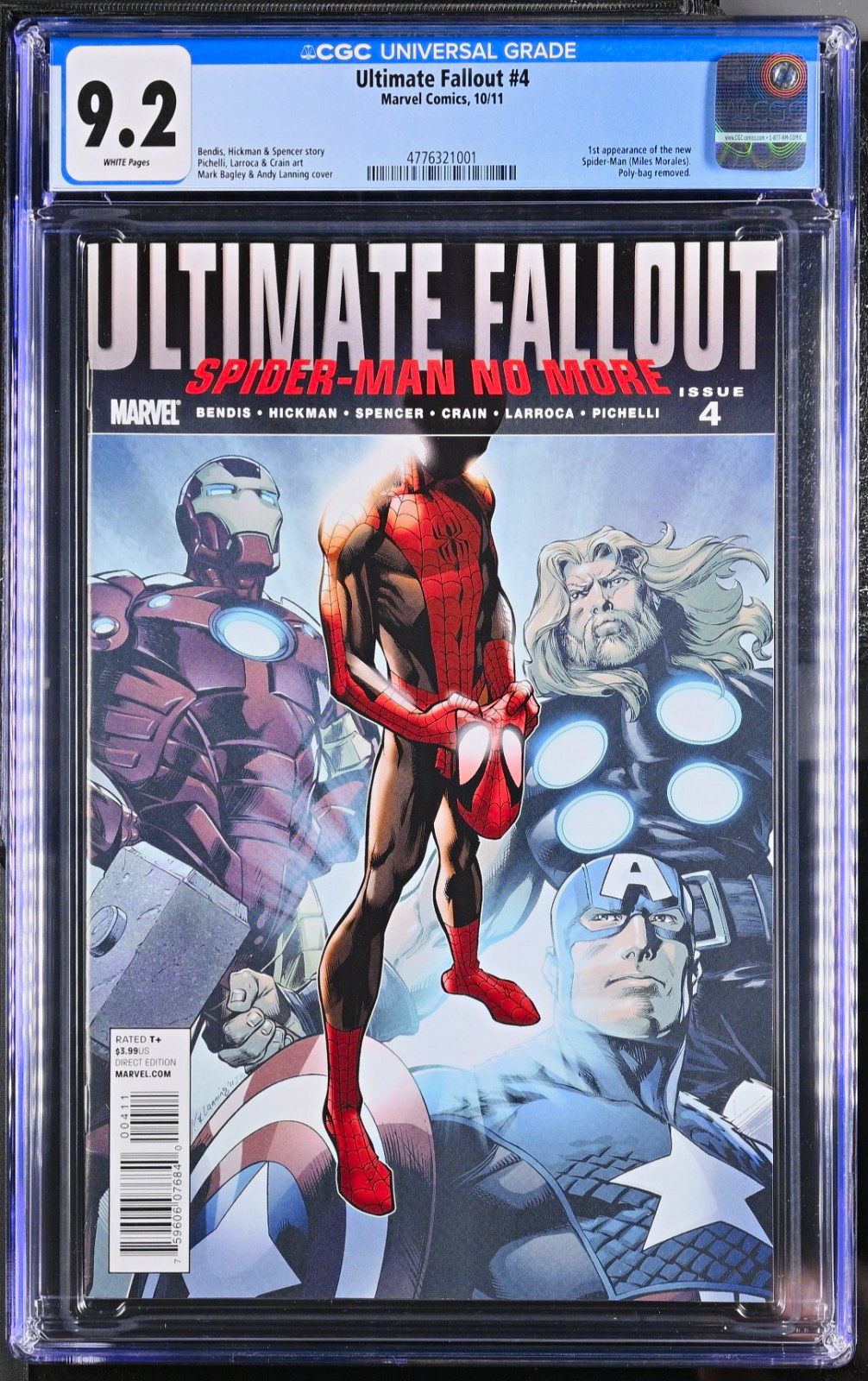 Ultimate Fallout #4 CGC 9.2 Marvel 2011 Key Issue 1st Character Appearance