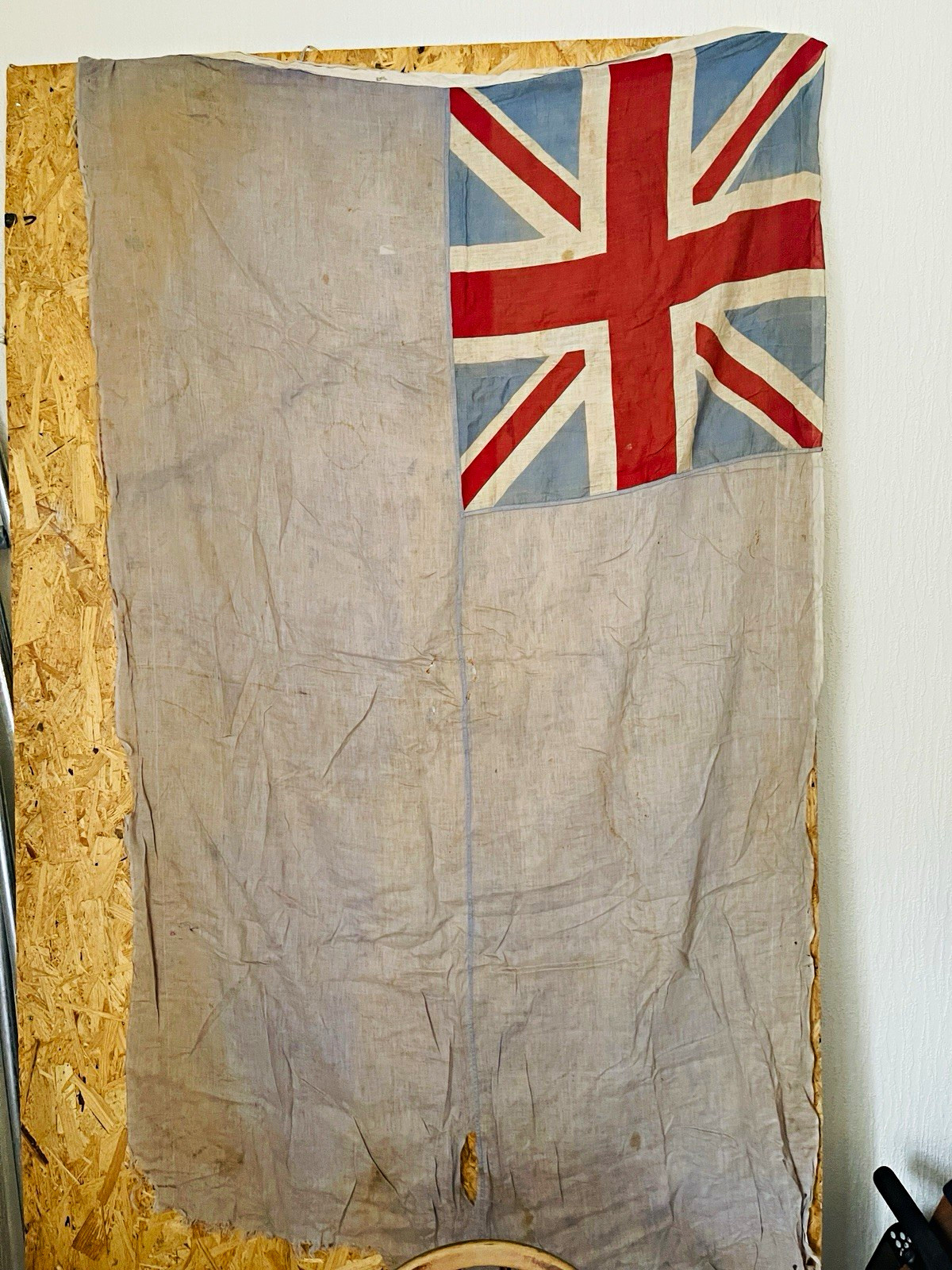 Large Vintage British Union Jack Ensign Flag – Sewn Cotton – Approx. 2m x 1m